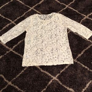 Round neck lace top